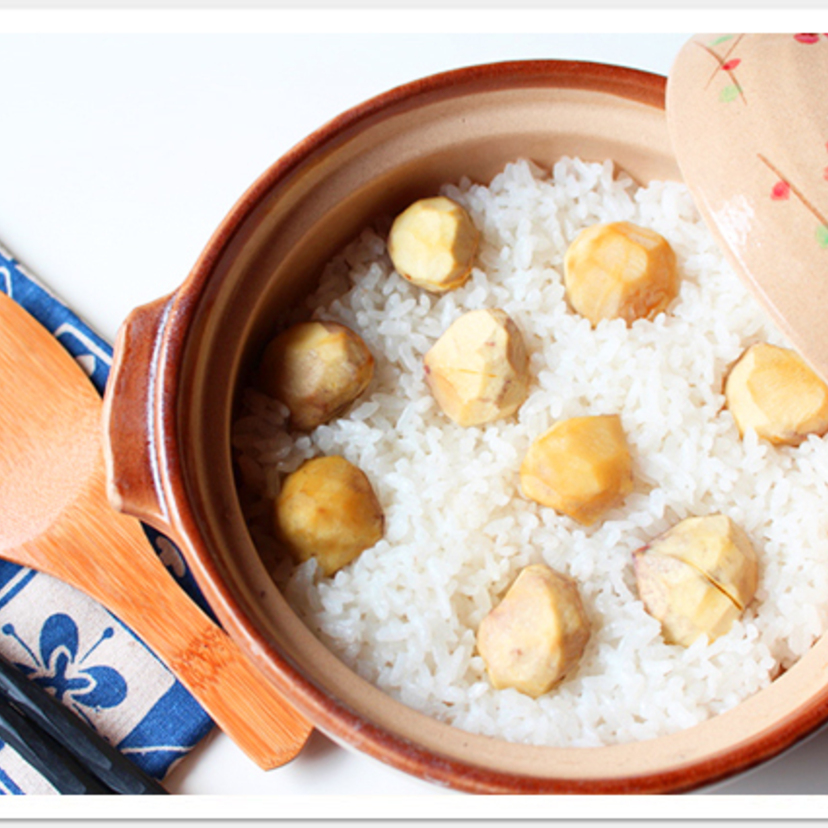 健康メニュー｜栗の炊き込みご飯　土鍋でチャレンジ！ 栄養豊富な栗を食べよう