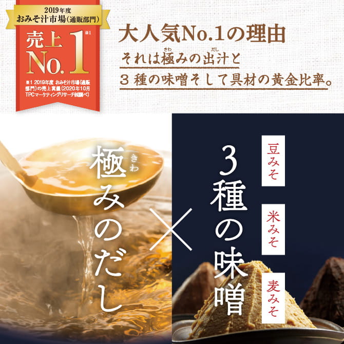 世田谷自然食品 おみそ汁 大人気No.1の理由 極みの出汁と3種の味噌 具材の黄金比率
